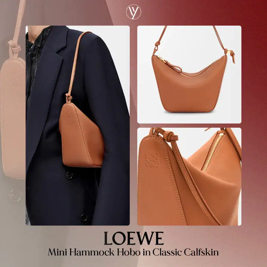 กระเป๋า LOEWE Mini Hammock Hobo in Classic Calfskin