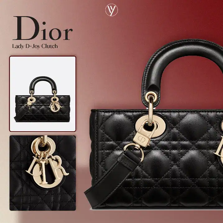 กระเป๋าทรงคลัช Dior Lady D-Joy Clutch