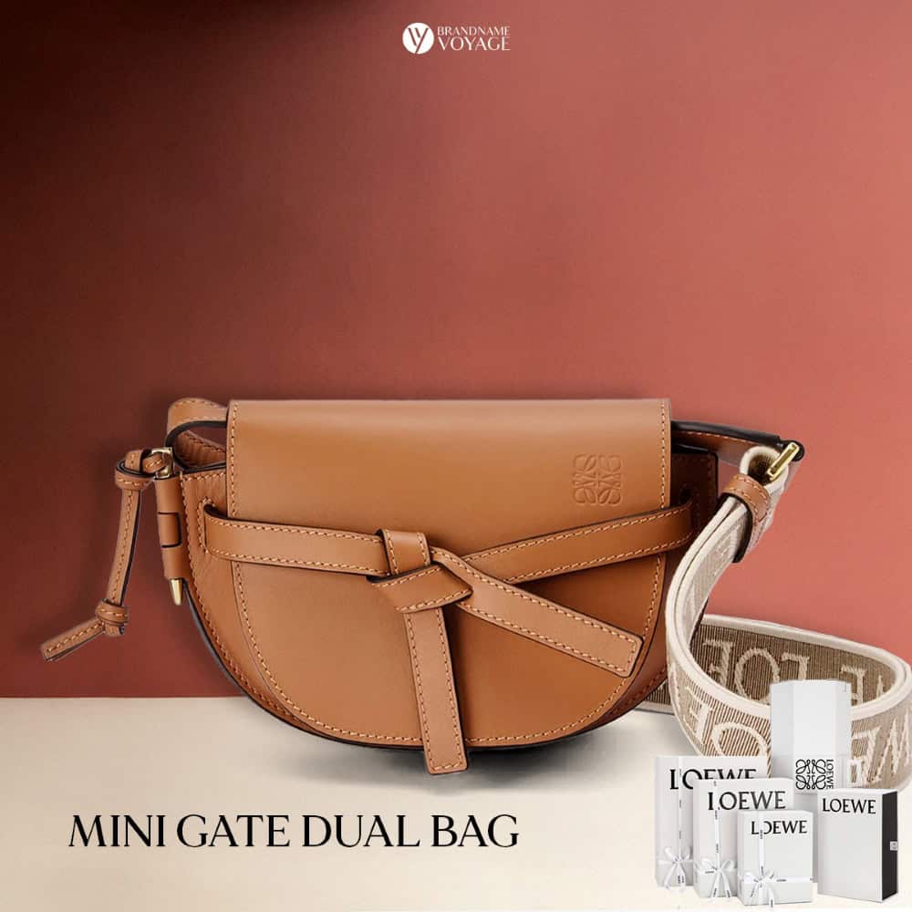 กระเป๋า Loewe รุ่นฮิต ดีไซน์มินิมอล ขนาดเล็กกะทัดรัด รุ่น Gate Bag